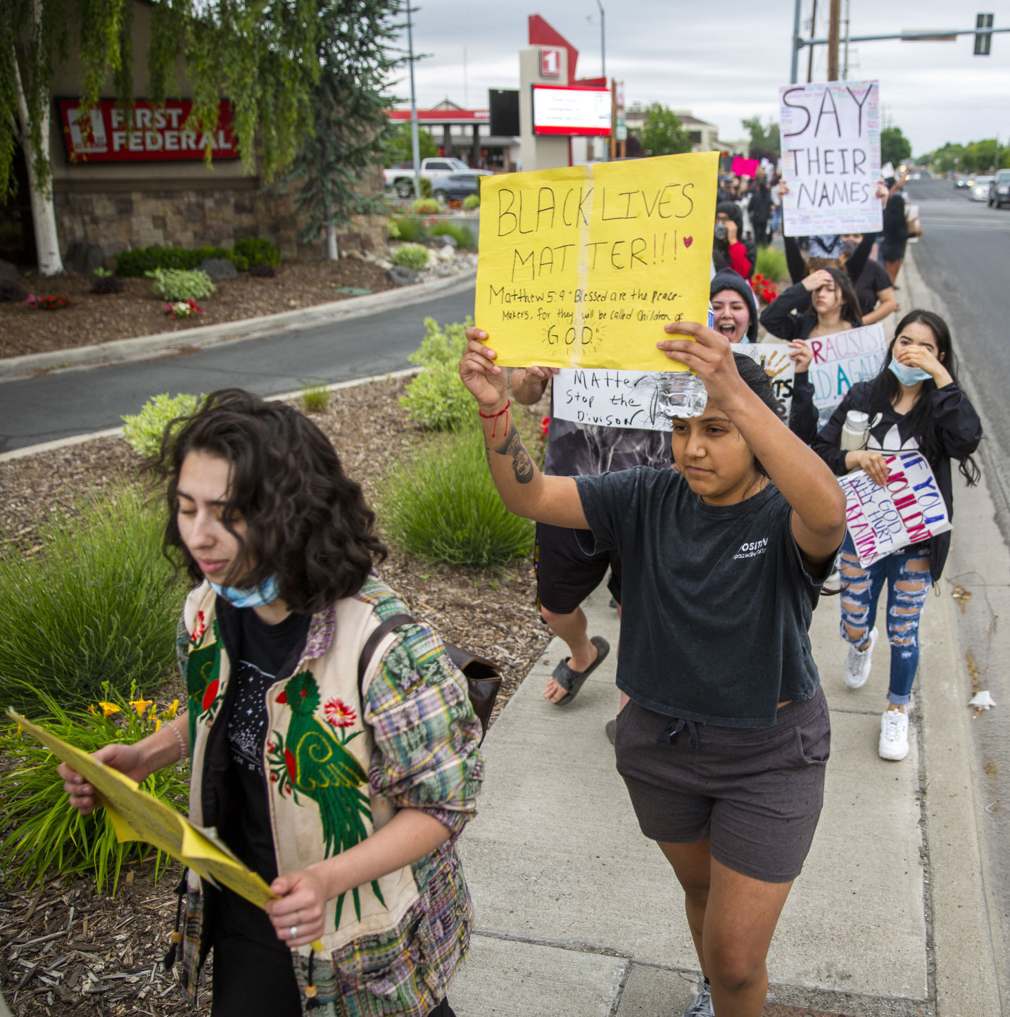 Citizens gather to protest police brutality